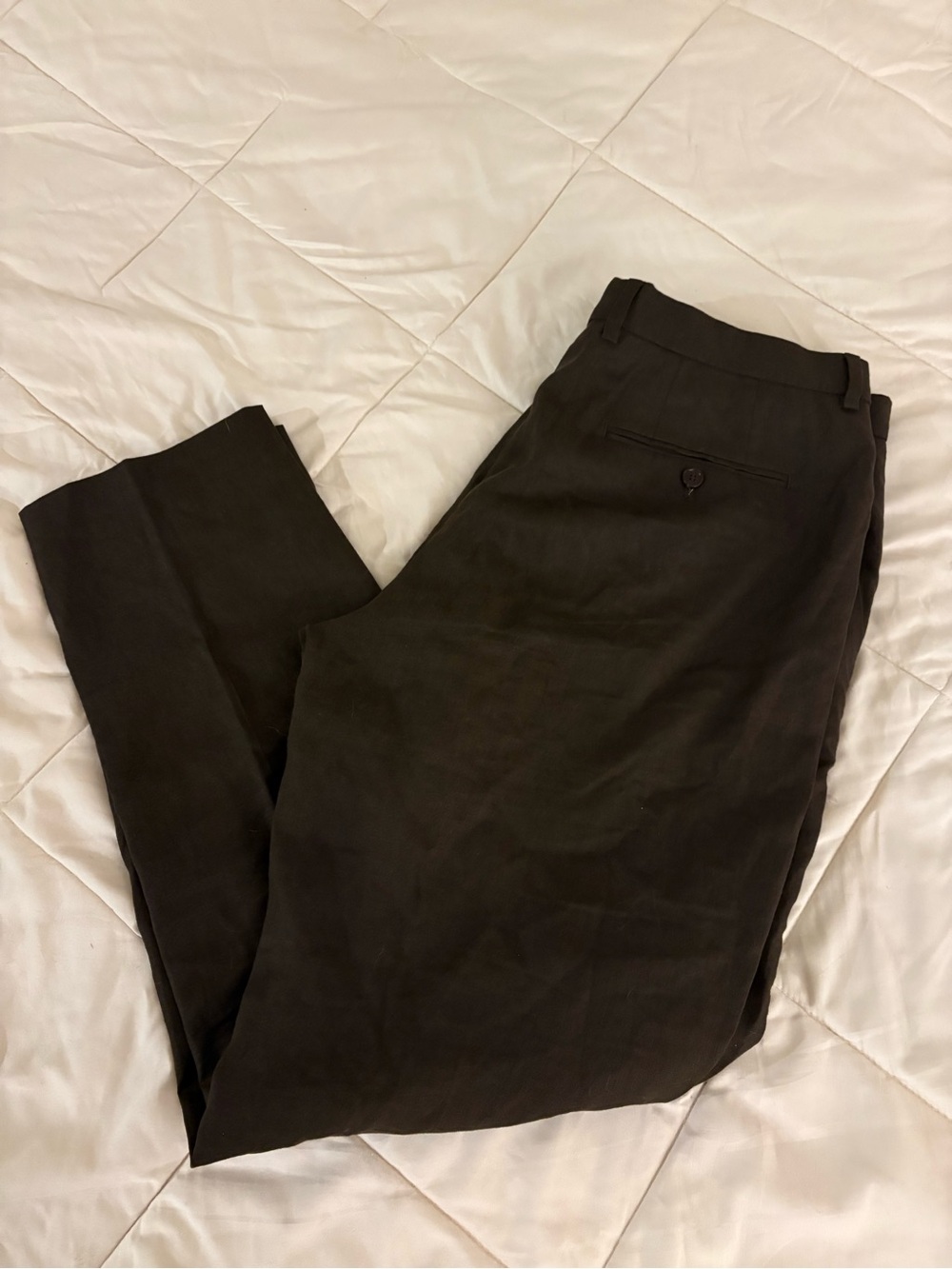Zara Men’s Linen Brown Linen Pants